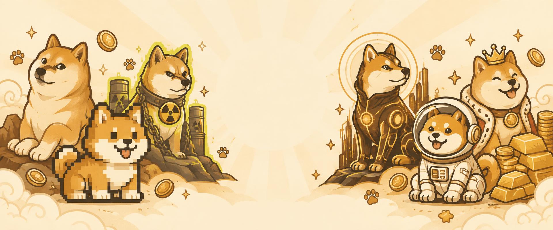 Illustrated gallery of Shiba Inu characters